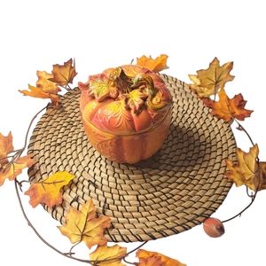 Pumpkin Orange Ceramic Bowl 6 × 5 Inches‎